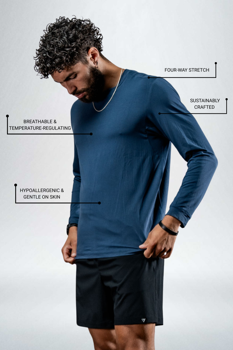 Load image into Gallery viewer, Men's Terra Recovery Field Shirt (Deepline Blue) - Arvada Triathlon Company
