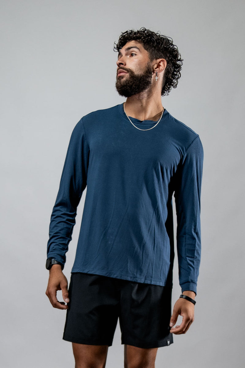 Load image into Gallery viewer, Men's Terra Recovery Field Shirt (Deepline Blue) - Arvada Triathlon Company
