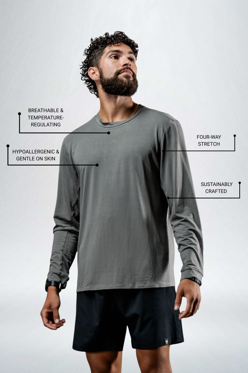 Load image into Gallery viewer, Men's Terra Recovery Field Shirt (Stone Gray) - Arvada Triathlon Company
