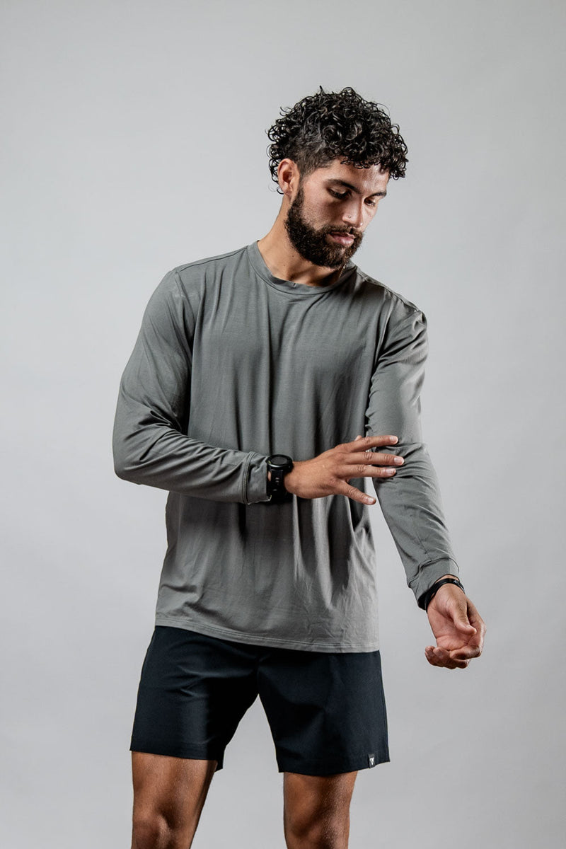Load image into Gallery viewer, Men's Terra Recovery Field Shirt (Stone Gray) - Arvada Triathlon Company
