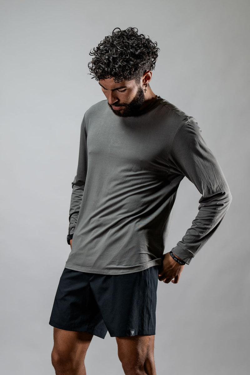 Load image into Gallery viewer, Men's Terra Recovery Field Shirt (Stone Gray) - Arvada Triathlon Company
