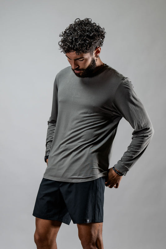 Men's Terra Recovery Field Shirt (Stone Gray) - Arvada Triathlon Company