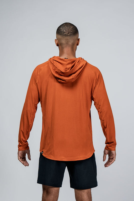 Men's Terra Recovery Element Hoodie Shirt (Sunfire Clay) - Arvada Triathlon Company