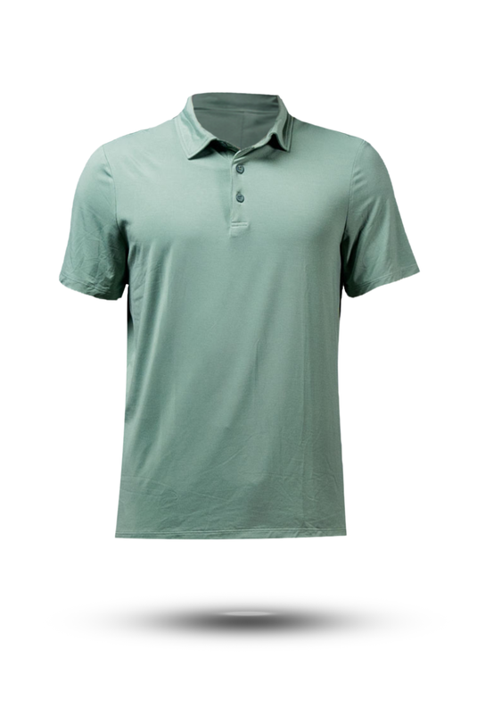Men's Terra Recovery Polo (Low Light Olive) - Arvada Triathlon Company