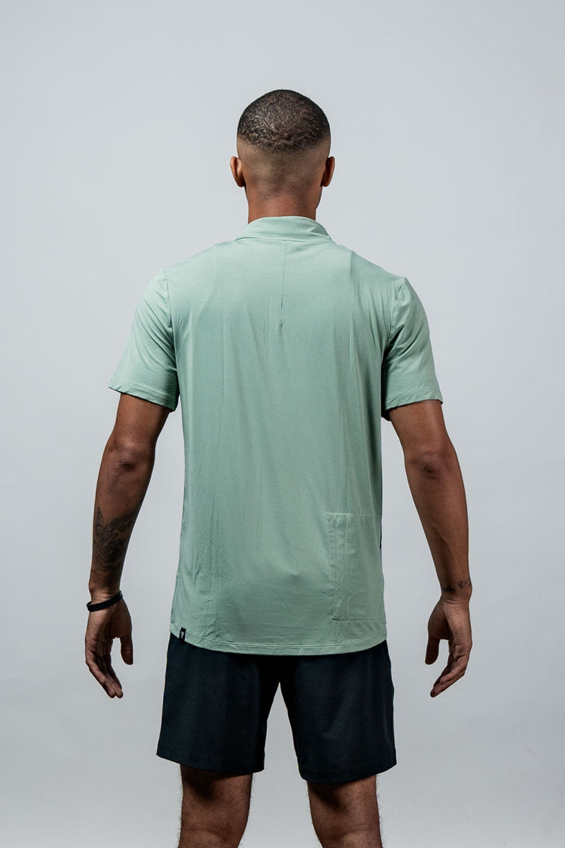 Load image into Gallery viewer, Men's Terra Recovery Polo (Low Light Olive) - Arvada Triathlon Company
