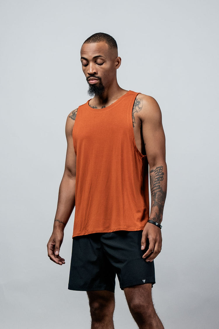 Men's Terra Recovery Tank (Sunfire Clay) - Arvada Triathlon Company