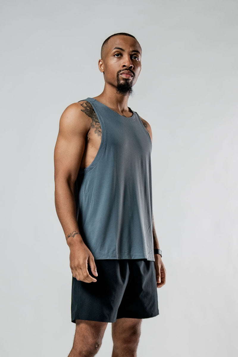 Load image into Gallery viewer, Men's Terra Recovery Tank (Ash Gray) - Arvada Triathlon Company

