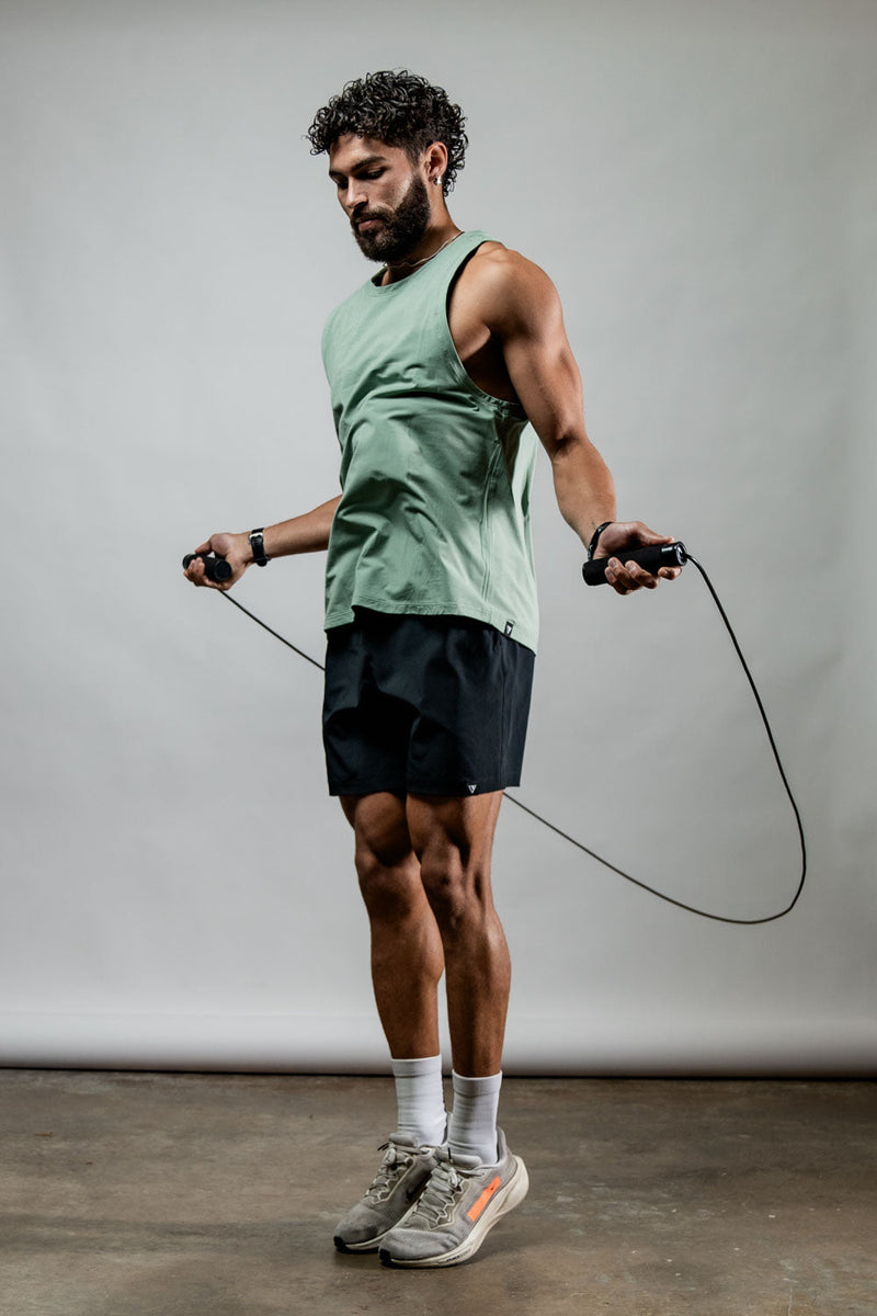Load image into Gallery viewer, Men's Terra Recovery Tank (Low Light Olive) - Arvada Triathlon Company
