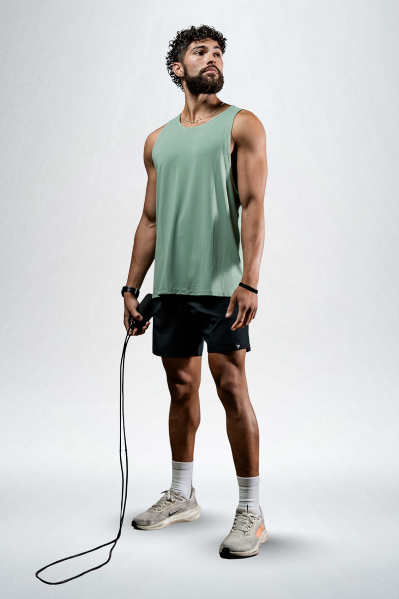 Load image into Gallery viewer, Men's Terra Recovery Tank (Low Light Olive) - Arvada Triathlon Company
