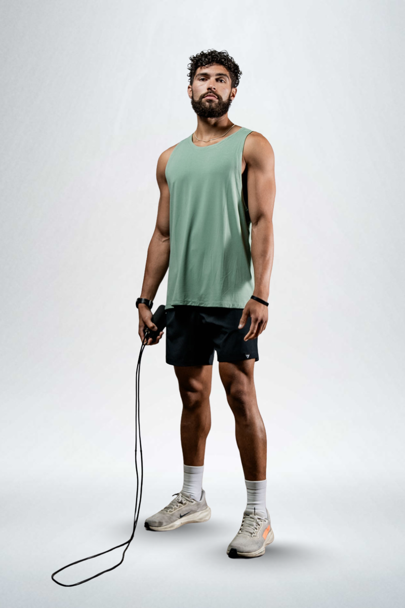 Load image into Gallery viewer, Men's Terra Recovery Tank (Low Light Olive) - Arvada Triathlon Company
