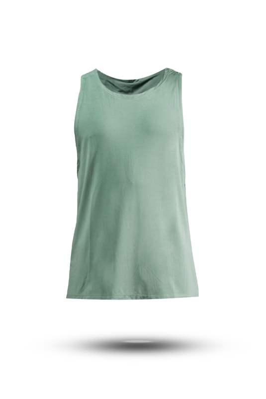 Men's Terra Recovery Tank (Low Light Olive) - Arvada Triathlon Company