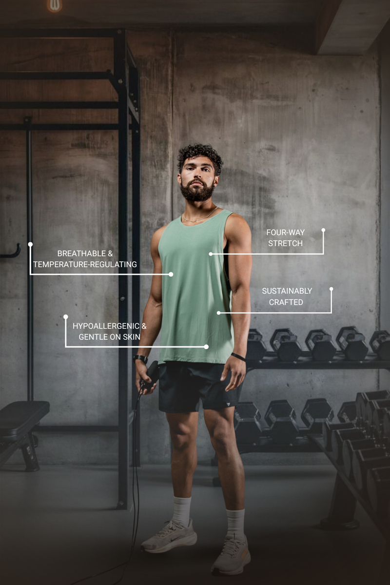 Load image into Gallery viewer, Men's Terra Recovery Tank (Low Light Olive) - Arvada Triathlon Company
