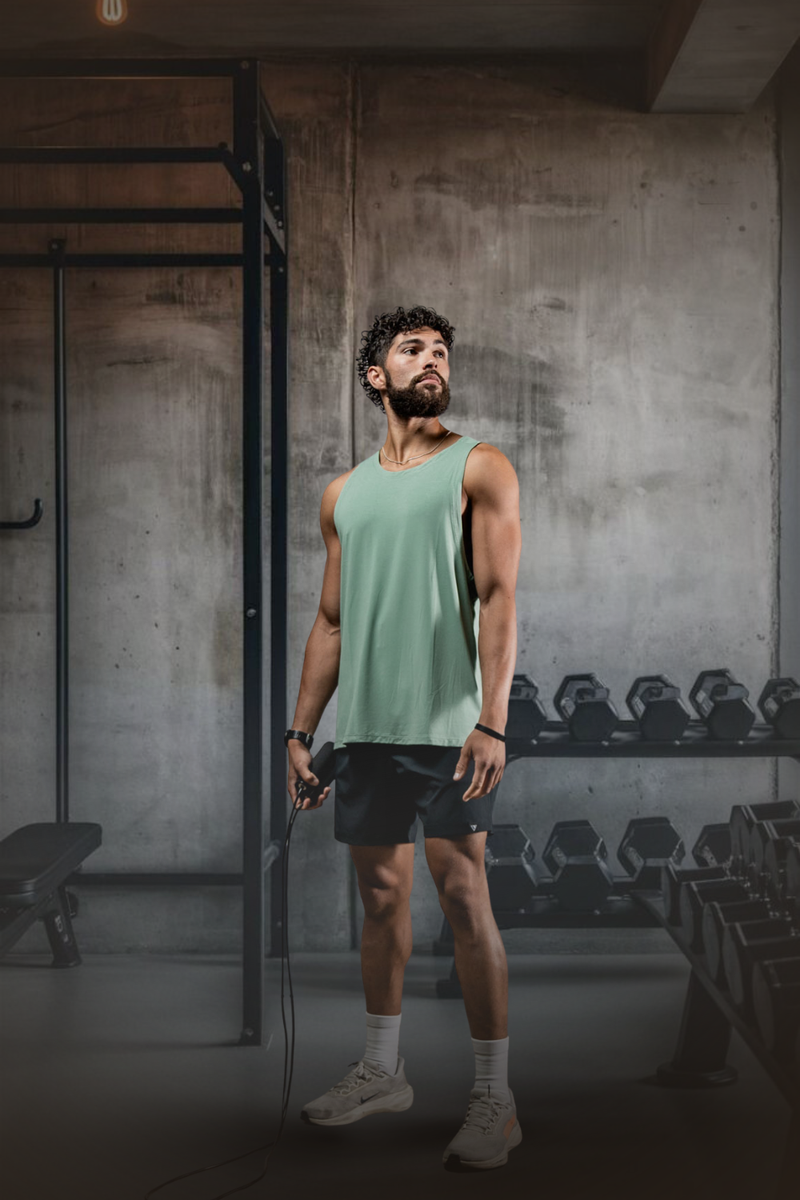 Load image into Gallery viewer, Men's Terra Recovery Tank (Low Light Olive) - Arvada Triathlon Company
