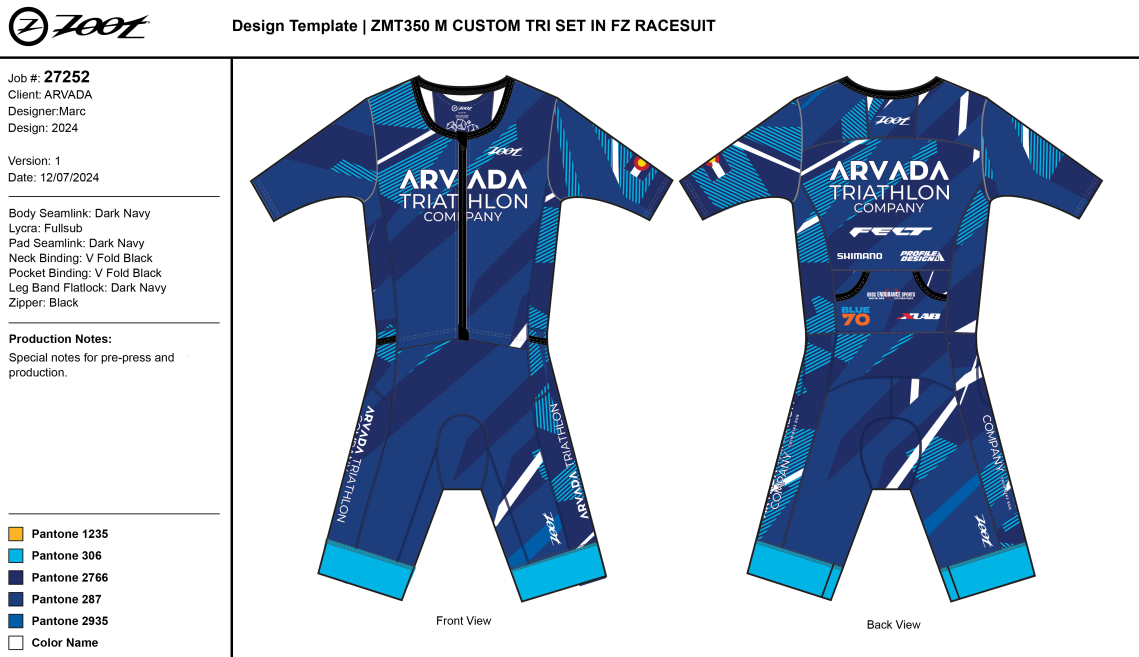 2025 Arvada Tri Team Membership With Kit (1 Year) - Arvada Triathlon Company