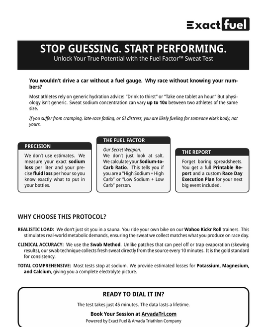 Fuel Factor Sweat Test By Exact Fuel - Arvada Triathlon Company