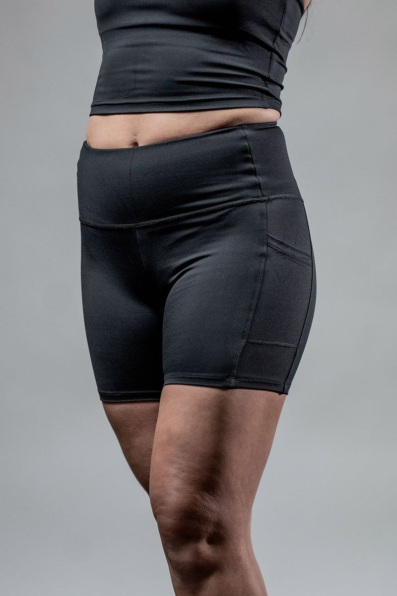 Load image into Gallery viewer, Women's SOHO Fitness Shorts 5" (Black) - Arvada Triathlon Company
