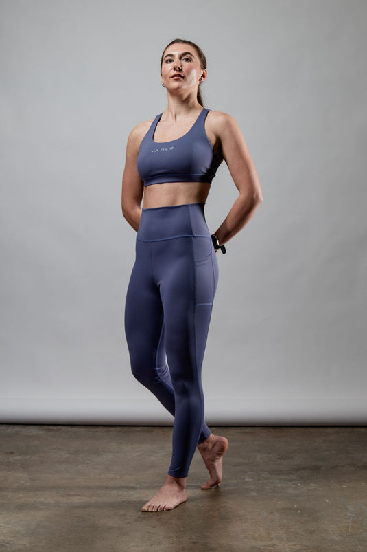 Women's SOHO Full Length High Waist Leggings (Lilac Mist) - Arvada Triathlon Company