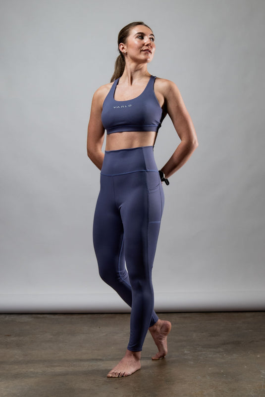 Women's SOHO Full Length High Waist Leggings (Lilac Mist) - Arvada Triathlon Company