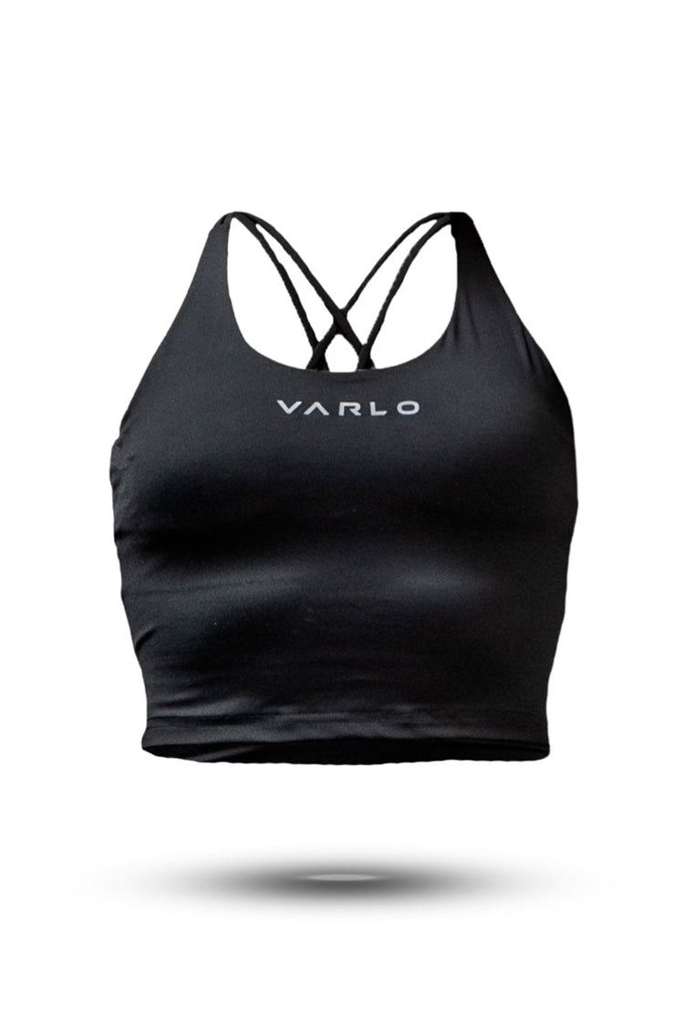 Women's SOHO Cross Back Crop Tank (Black) - Arvada Triathlon Company