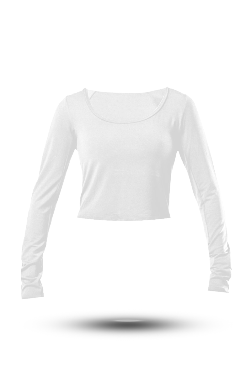 Load image into Gallery viewer, Women's Terra Recovery Arc Long Sleeve Crop (White) - Arvada Triathlon Company
