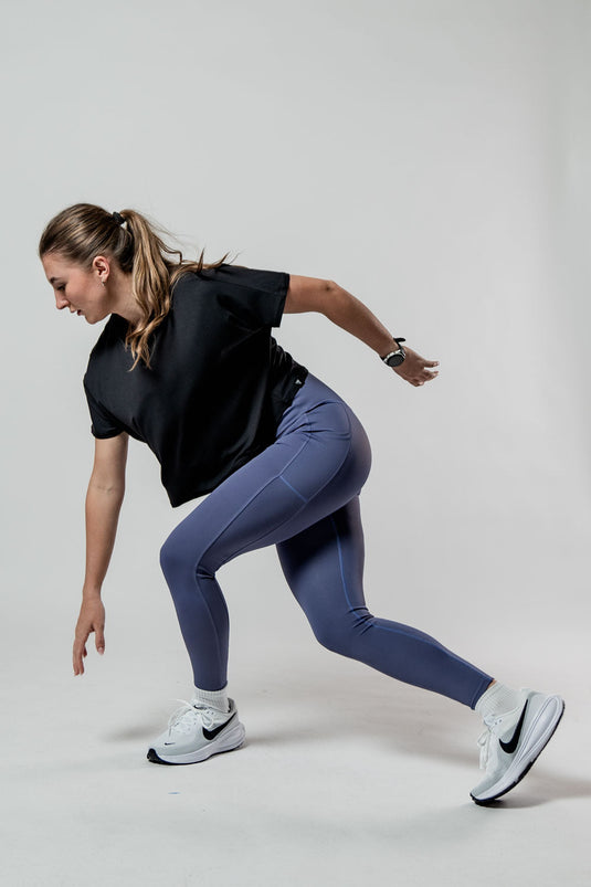 Women's Terra Recovery Drift Crop (Black) - Arvada Triathlon Company