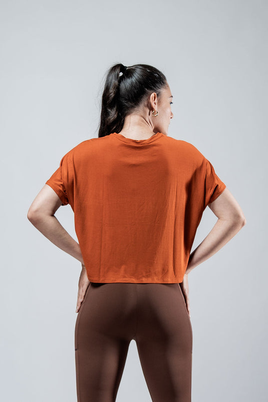 Women's Terra Recovery Drift Crop (Sunfire Clay) - Arvada Triathlon Company