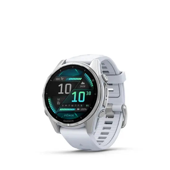 Garmin - fēnix 8 AMOLED GPS Smartwatch 43mm Fiber-reinforced polymer - Silver