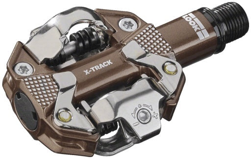 LOOK X-TRACK Pedals - Dual Sided Clipless, Chromoly,  9/16", Gravel Edition