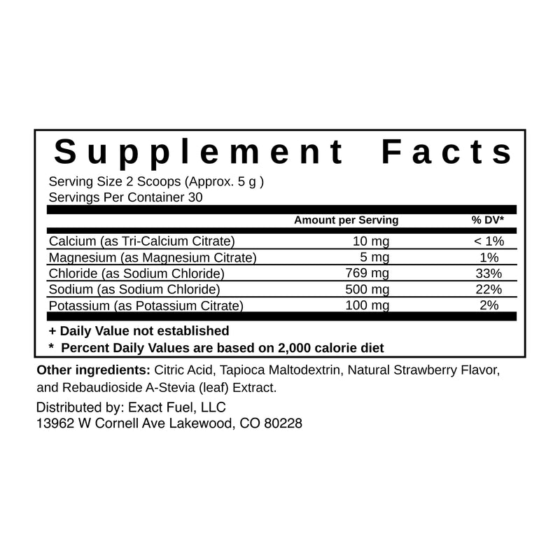 Load image into Gallery viewer, Exact Fuel Electrolyte Drink Mix 30 Servings Strawberry - Arvada Triathlon Company
