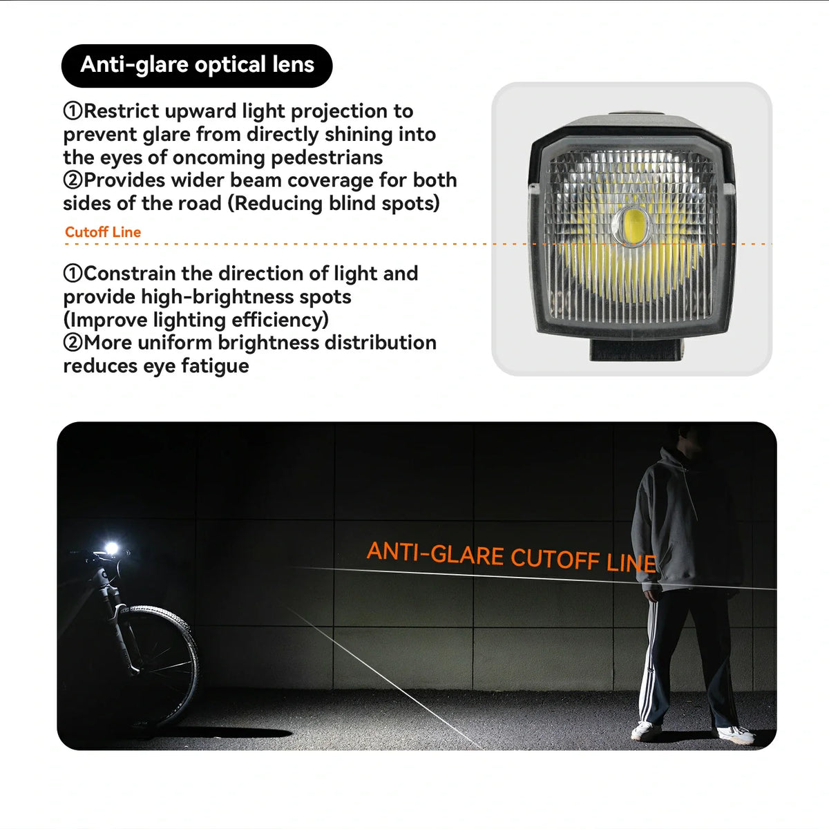 Front Light External Power Supply 1600LM USB-C - Arvada Triathlon Company