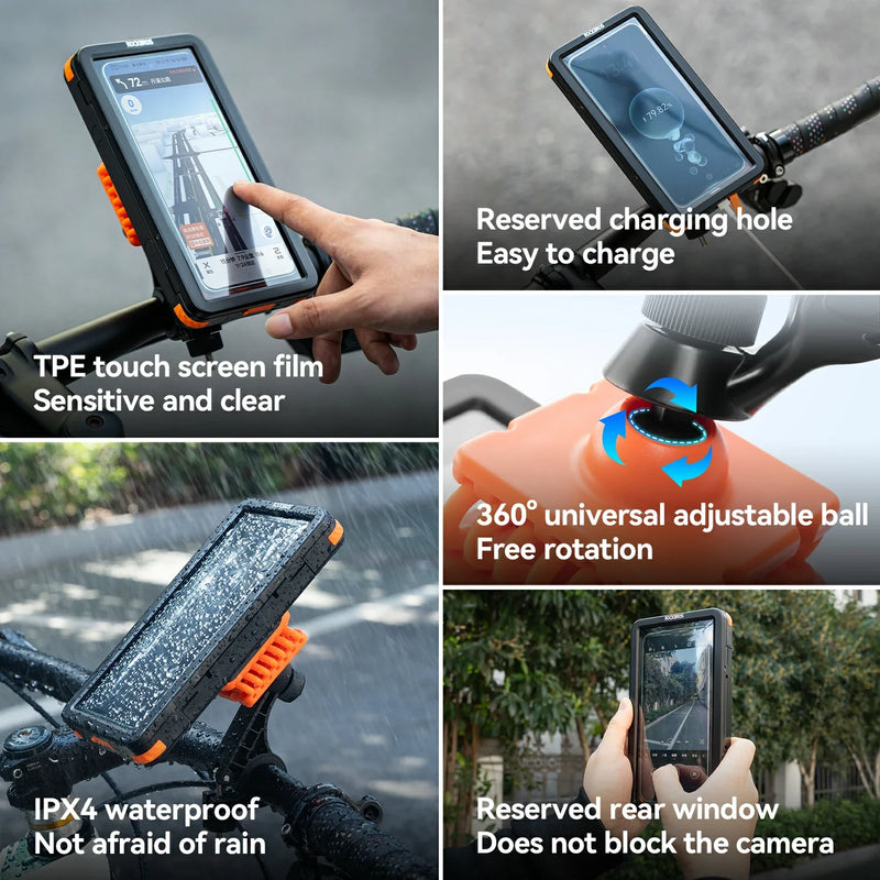 Load image into Gallery viewer, Magnetic Waterproof Bike Phone Holder Shock-Absorbing For 4.7–6.9‘’ - Arvada Triathlon Company

