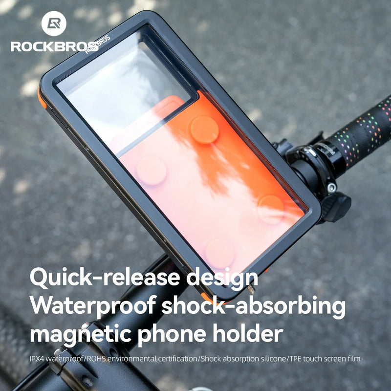 Load image into Gallery viewer, Magnetic Waterproof Bike Phone Holder Shock-Absorbing For 4.7–6.9‘’ - Arvada Triathlon Company
