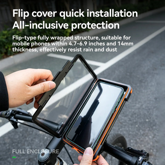 Magnetic Waterproof Bike Phone Holder Shock-Absorbing For 4.7–6.9‘’ - Arvada Triathlon Company