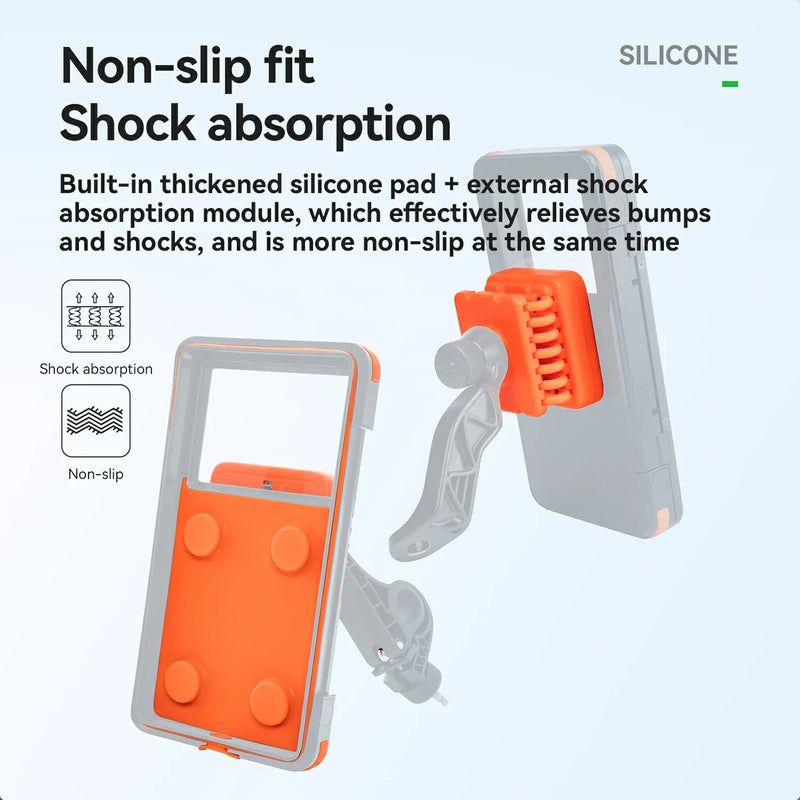Load image into Gallery viewer, Magnetic Waterproof Bike Phone Holder Shock-Absorbing For 4.7–6.9‘’ - Arvada Triathlon Company

