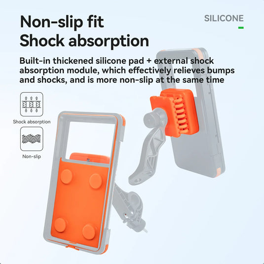 Magnetic Waterproof Bike Phone Holder Shock-Absorbing For 4.7–6.9‘’ - Arvada Triathlon Company