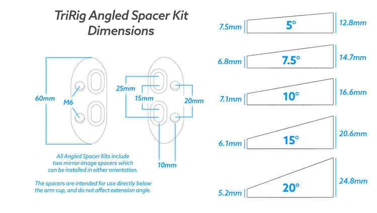 Angled Spacers for Arm Cups - Arvada Triathlon Company