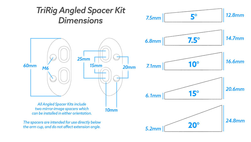 Load image into Gallery viewer, Angled Spacers for Arm Cups - Arvada Triathlon Company
