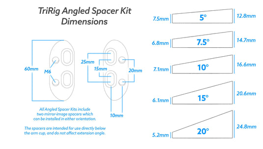 Angled Spacers for Arm Cups - Arvada Triathlon Company