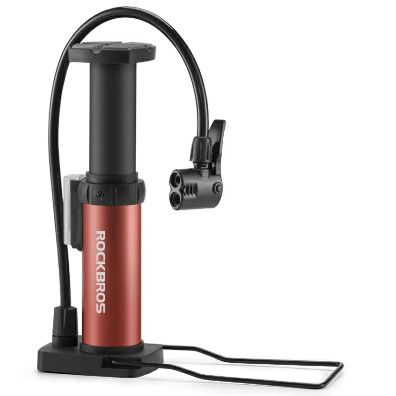 Load image into Gallery viewer, Mini Portable Aluminum Bike Floor Pump with Presta and Schrader 100PSI - Arvada Triathlon Company
