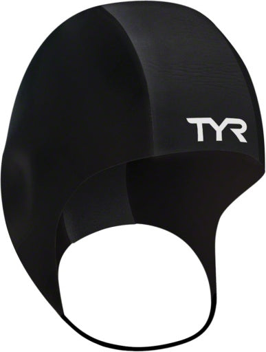 TYR Neoprene Swim Cap: Black, SM