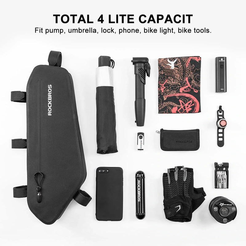Load image into Gallery viewer, AS-018 Bike Triangle Bag Waterproof 3L/4L - Arvada Triathlon Company
