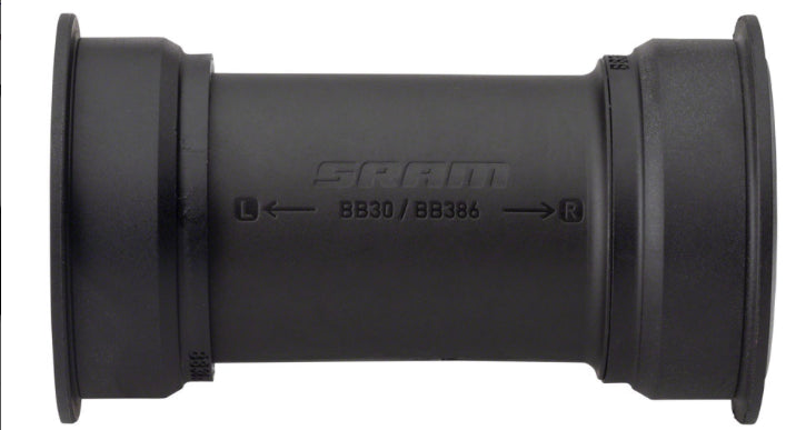 SRAM DUB PressFit BB386 Bottom Bracket - 386 EVO, 86mm, Road, Black - Arvada Triathlon Company
