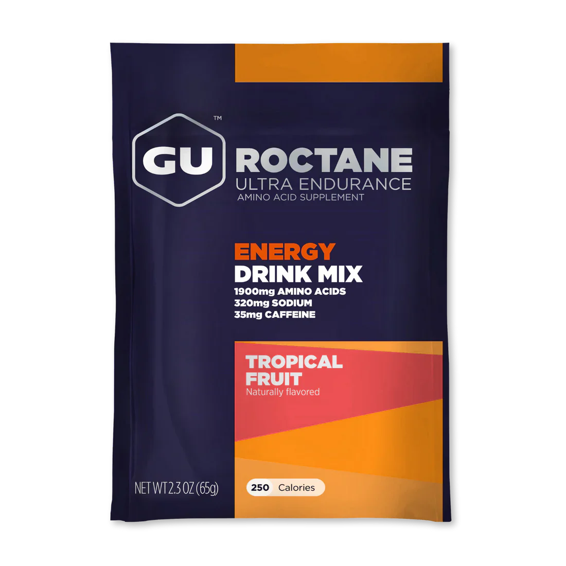 GU Roctane Energy Drink Mix Tropical Fruit single