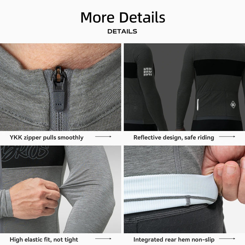 Load image into Gallery viewer, Men‘s Tencel Wool Cycling Jersey Breathable - Arvada Triathlon Company
