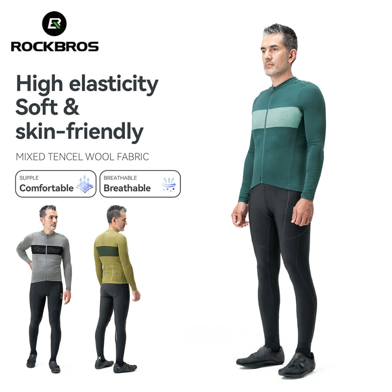 Load image into Gallery viewer, Men‘s Tencel Wool Cycling Jersey Breathable - Arvada Triathlon Company
