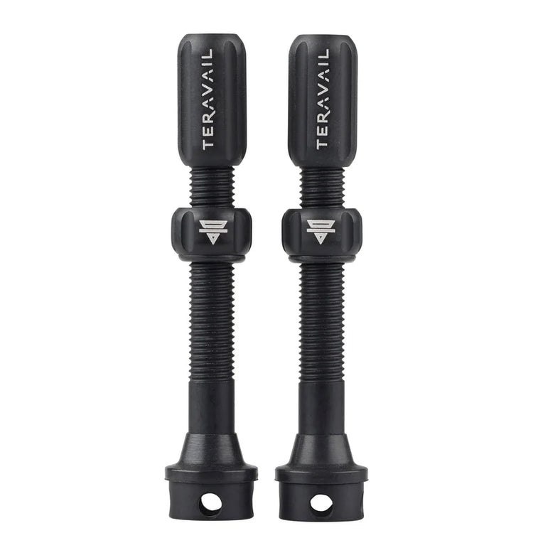 Teravail Alloy Tubeless Valves - Pair, 60mm, Matte Black