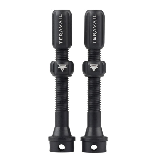 Teravail Alloy Tubeless Valves - Pair, 60mm, Matte Black