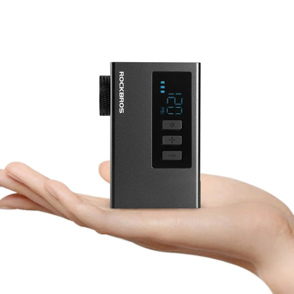 AS240 PRO Mini Electric Bike Pump with Gauge Max 120PSI - Arvada Triathlon Company