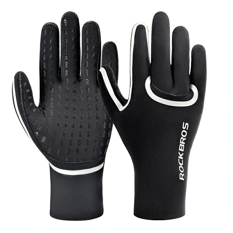 Winter Riding Gloves Water Repellent Full-Palm Silicone - Arvada Triathlon Company