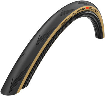 Schwalbe Pro One TT Tire - 700 x 28, Tubeless, Folding, Black/Tan, Evolution Line, Addix Race - The Tri Source